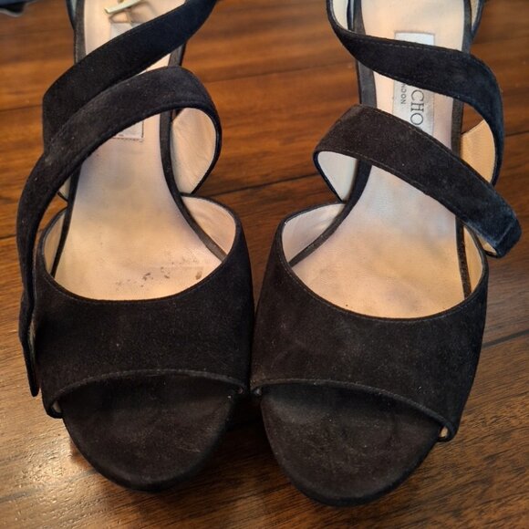 Jimmy Choo black suede heels - Picture 2 of 5